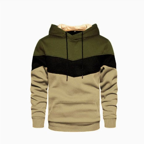 Sudadera con Capucha Patchwork para Hombre - Estilo Casual Moderno - Image 7