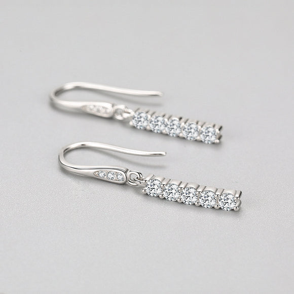 Aretes de Plata 925 con Diamantes Artificiales de Alta Calidad