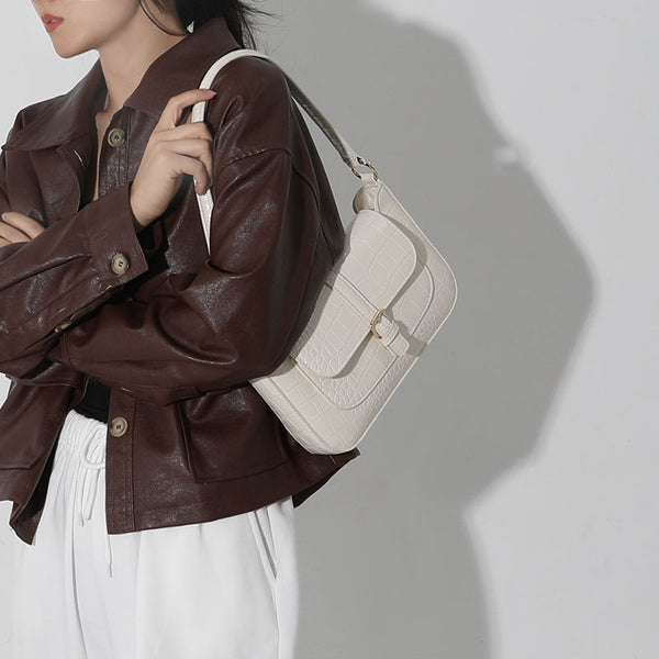 Bolso Baguette Vintage con Patrón Axilas para Mujer