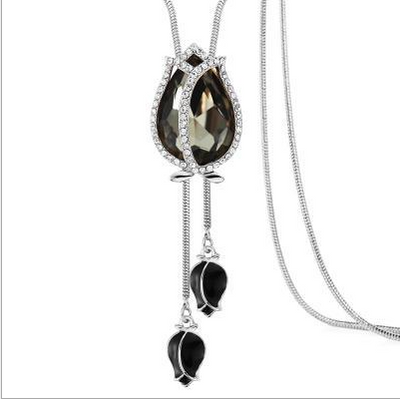 Collar Cadena de Suéter Copo de Nieve Cristal - Largo y Elegante - Image 28