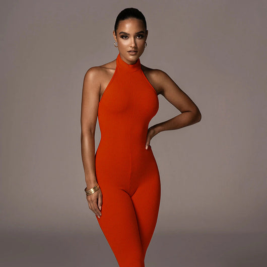 Mono Halter Ajustado Sin Mangas para Mujer - Diseño Sexy Otoño Invierno - Image 6