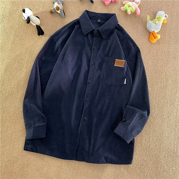 Chamarra Oversize Retro Americana Unisex para Parejas - Estilo Boyfriend