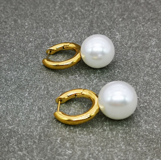 Aretes de Perla con Baño de Oro 18K - Diseño Elegante - Image 5