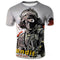 Men's European American Warrior Digital 3D T-shirt