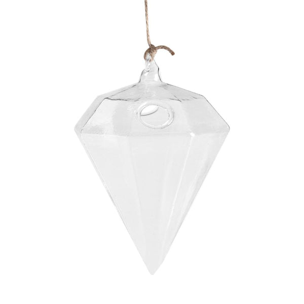 Maceta Colgante de Vidrio con Diseño Geométrico Diamante - Image 3