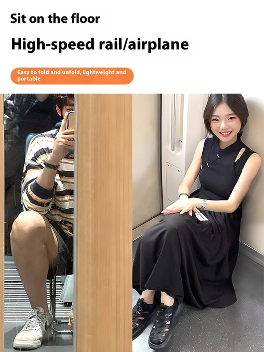 Asiento Portátil Plegable para Colas - Tren de Alta Velocidad - Image 17