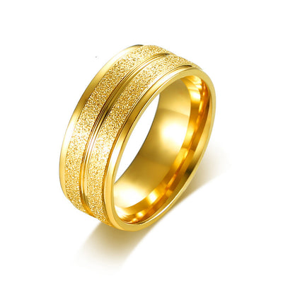Anillo de Acero Titanio con Diseño Color Scrub
