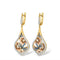 Aretes de Diamantes Completos con Diseño Floral Goteo Artesanal
