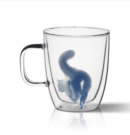 Taza Térmica de Vidrio Soplado con Diseño de Gato - Doble Aislamiento - Image 19