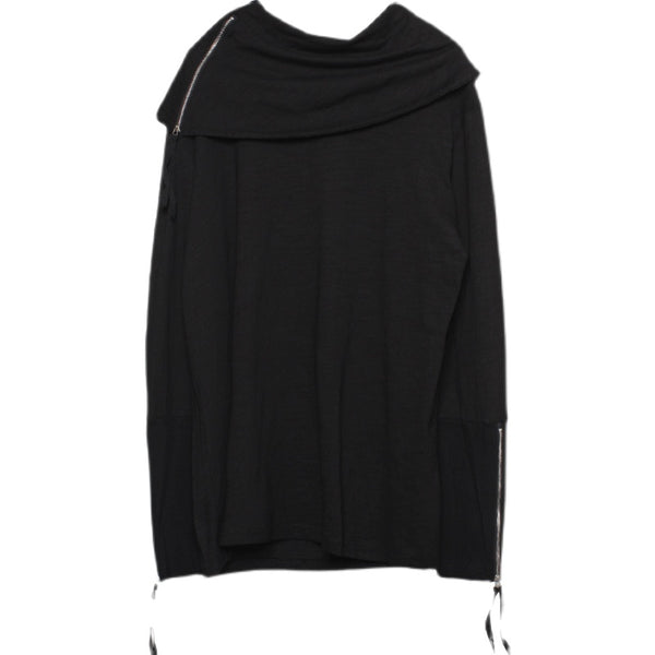 Camiseta Holgada de Cuello Alto Irregular para Hombre - Image 6