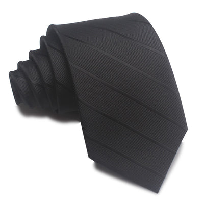 Corbata Jacquard Rayada 8CM para Hombre - Rojo, Negro y Azul - Image 21