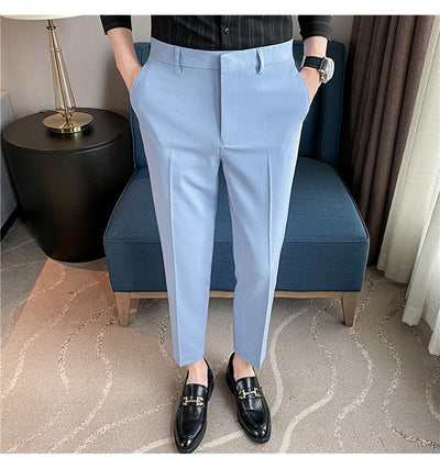 Pantalones de Traje Casual Primavera-Verano con Drapeado y Stretch Cómodo - Image 30