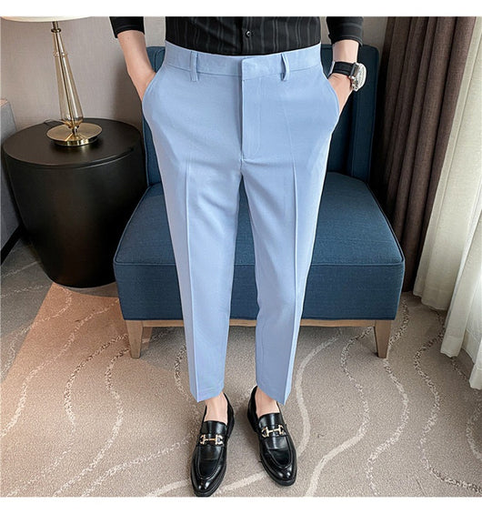 Pantalones de Traje Casual Primavera-Verano con Drapeado y Stretch Cómodo - Image 30