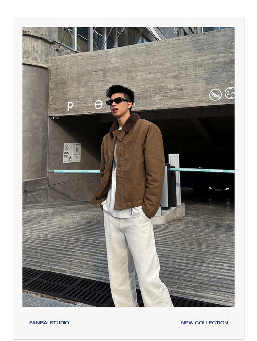 Chaqueta Corta para Hombre en Algodón Grueso con Forro de Terciopelo - Image 9