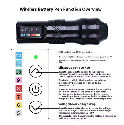 Máquina Tatuadora Inalámbrica Dual Battery - Pluma Profesional 2 en 1 - Image 19
