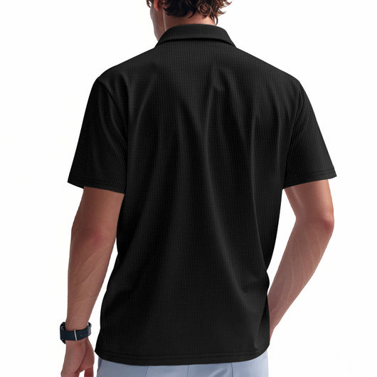Polo Deportivo Hombre Cuello V Tejido Waffle Manga Corta Suelta - Image 30