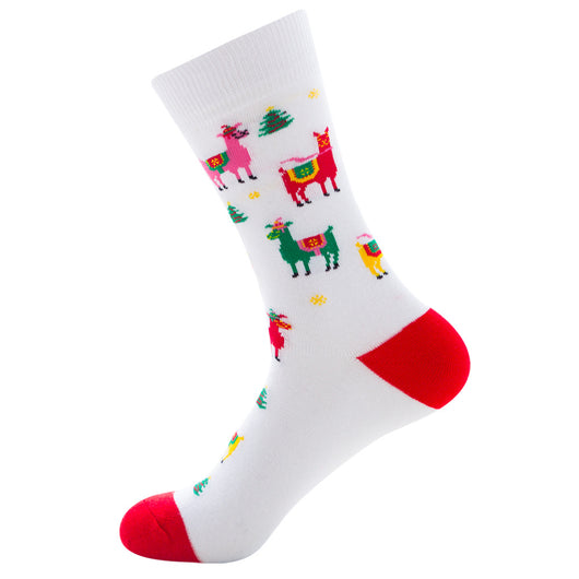 Calcetines Navideños para Hombre - Diseño Alce y Papá Noel en Algodón Premium - Image 82