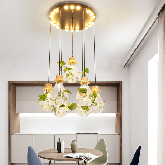 Lámpara Acuario de Cristal para Sala - Decoración Moderna con Plantas Acuáticas - Image 6