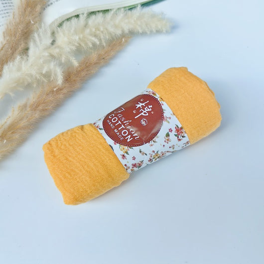 Pañuelo de Algodón y Lino Arrugado Monocromático - Image 7