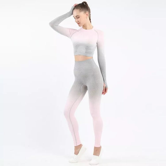 Leggings Levantacaderas con Mangas Largas Seamless para Yoga y Fitness