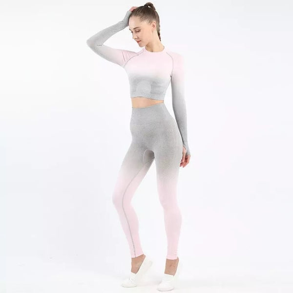 Leggings Levantacaderas con Mangas Largas Seamless para Yoga y Fitness
