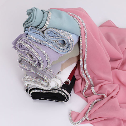 Pañuelo Casual de Chifón Liso para Mujer - Image 4