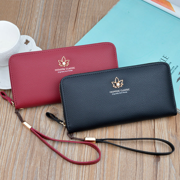 Billetera Larga para Mujer con Cierre - Cartera de Moda Elegante con Gran Capacidad