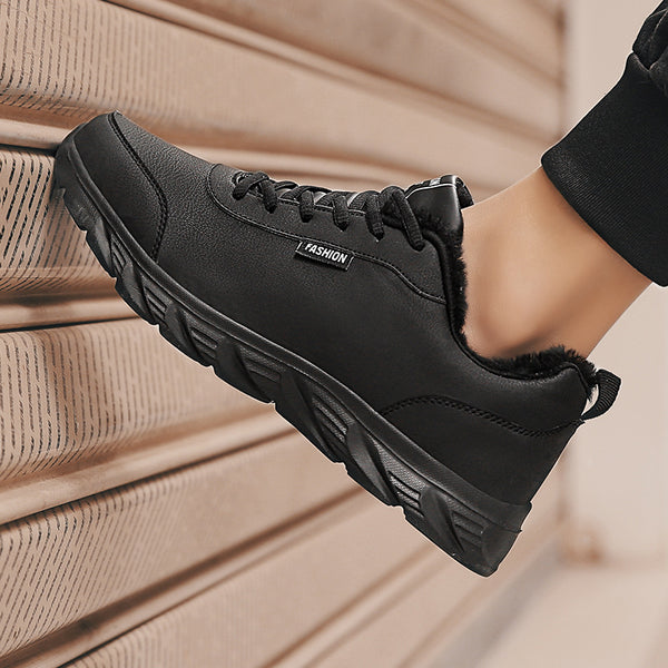 Zapatillas Casuales para Hombre con Forro Cálido y Cuero Sintético