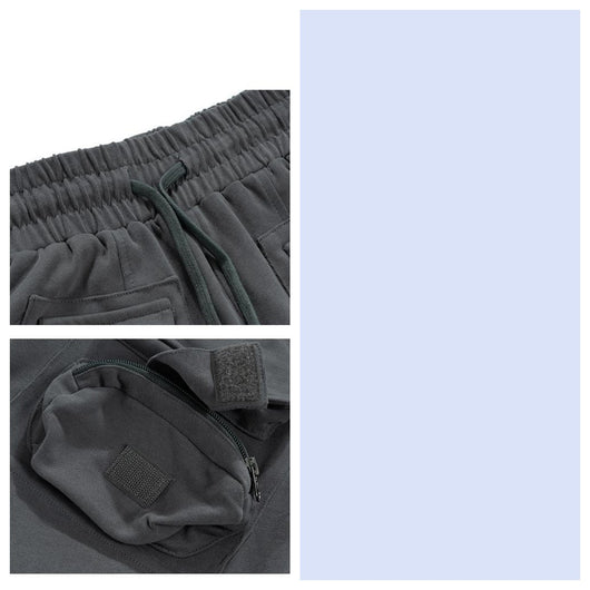 Shorts Casuales Sueltos de Tela Técnica para Hombre - Image 9