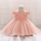 Vestido de Princesa en Encaje y Malla para Niña