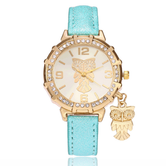 Reloj de Pulsera Mujer Búho Fashion Correa Cuero Cuarzo Estudiante - Image 6