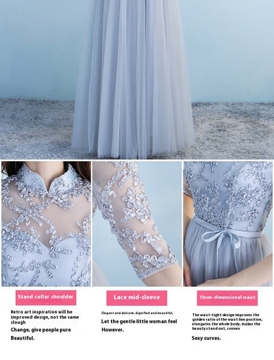 Vestido Largo Azul para Damas de Honor - Elegancia para Bodas y Eventos - Image 22