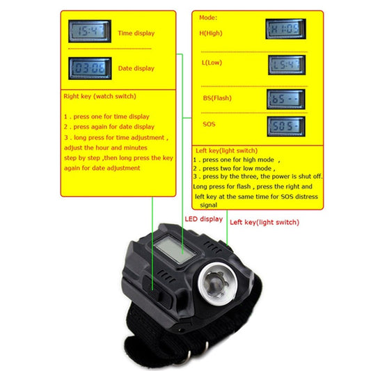 Reloj Táctico LED con Linterna Integrada - Image 2