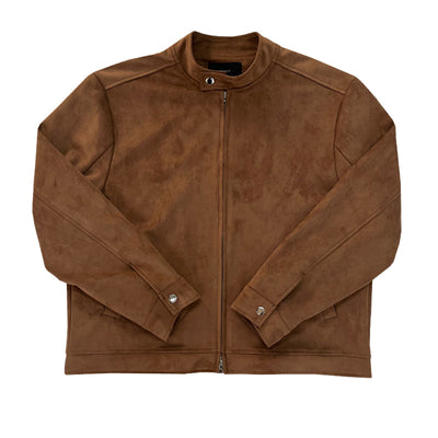Chaqueta Café con Cuello de Pie - Image 5