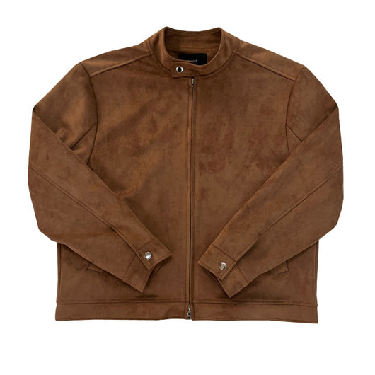 Chaqueta Café con Cuello de Pie - Image 5