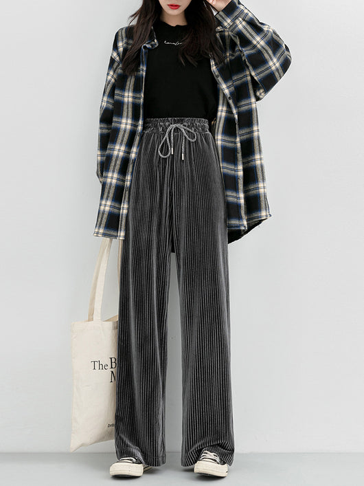 Pantalones de Pana Ancho Elegante - Image 8
