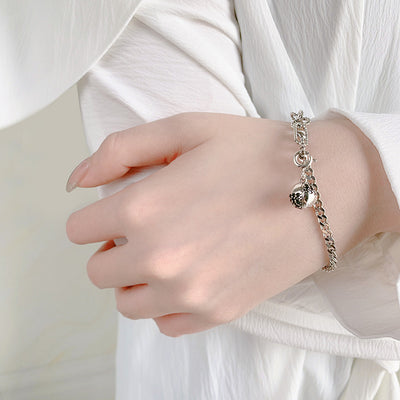 Pulsera Doble Capa Plata 925 Bola de Deseos Negro Hao - Image 10