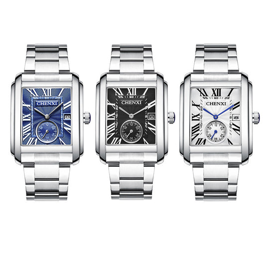 Reloj de Hombre Acero Inoxidable Cuadrado Resistente al Agua con Pulsera Personalizable - Image 6