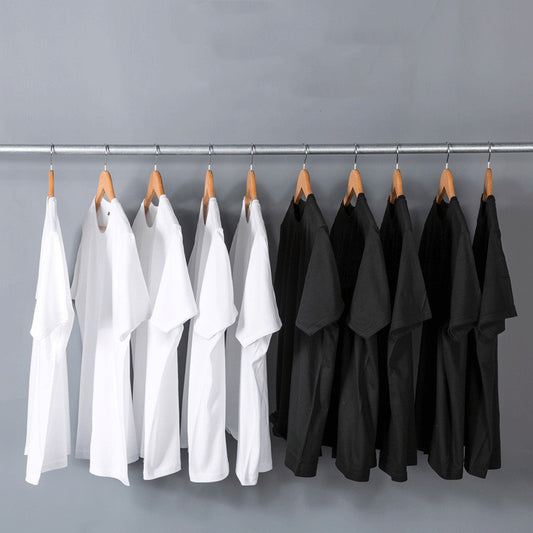 Camisetas de Algodón Puro Unisex - Manga Corta en Colores Sólidos
