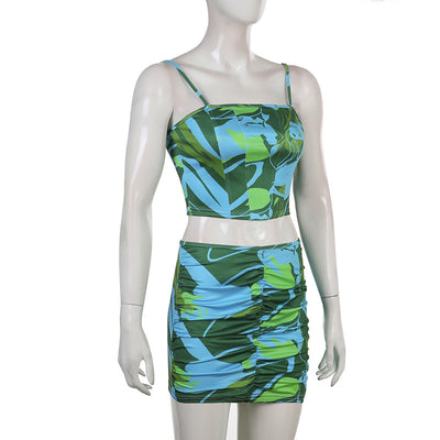 Conjunto de Dos Piezas: Blusa Estampada y Falda Corta - Image 14