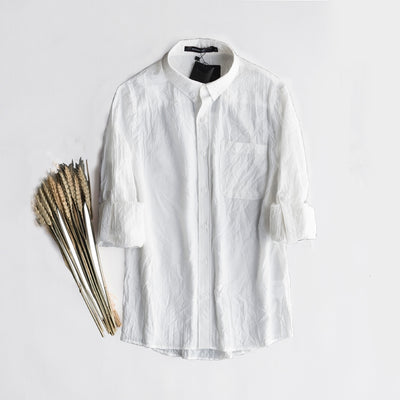 Camisa de Lino y Algodón para Hombre Manga Larga Casual Ligera - Image 6