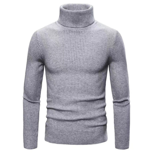 Suéter Cuello Alto Slim Fit en Colores Sólidos para Hombre - Image 10