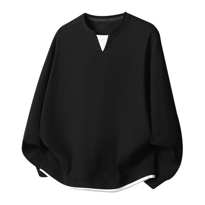 Playera de Manga Larga Mock Two-Piece para Hombre Talla Grande - Image 5