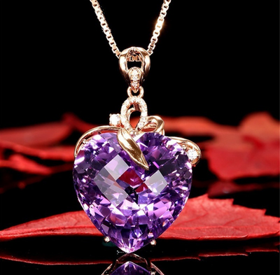 Colgante de Amatista en Forma de Corazón - Image 10