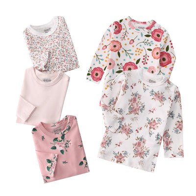 Pack de 5 Camisetas Infantiles Manga Larga Estampado Otoño Multicolor - Image 22