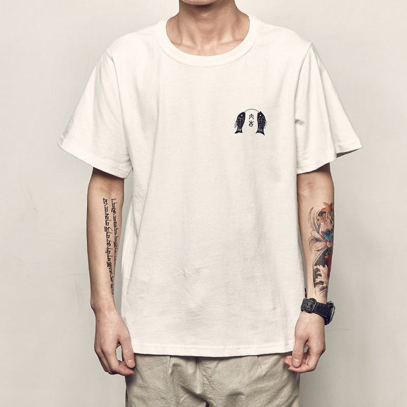 Playera Estampada Gato Acróbata para Hombre