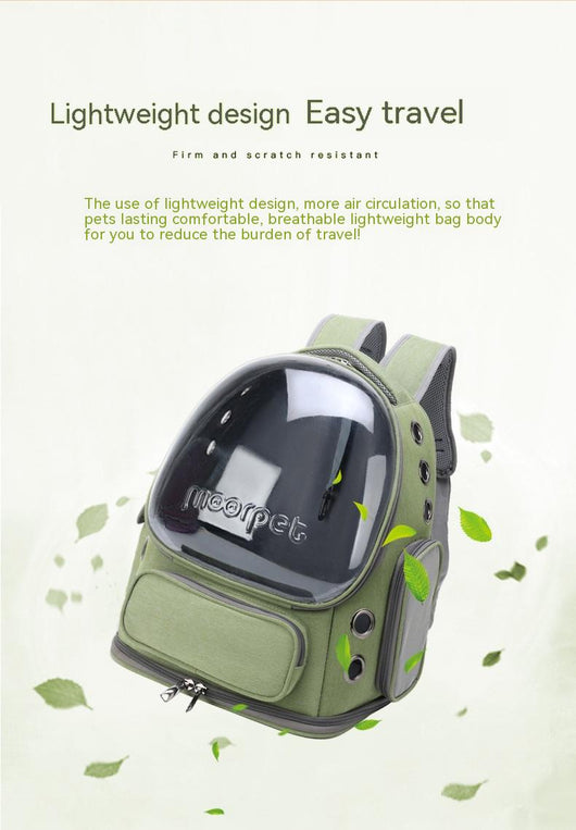 Mochila Transportadora Respirable para Mascotas - Diseño Espacial Portátil - Image 11