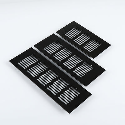 Rejilla de Ventilación Rectangular de Aluminio Transpirable Negro - Image 2