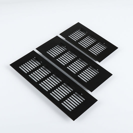 Rejilla de Ventilación Rectangular de Aluminio Transpirable Negro - Image 2
