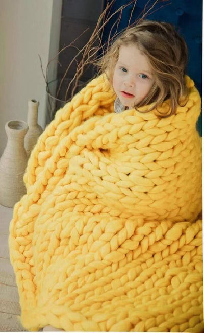 Manta de Lana Tejida a Mano